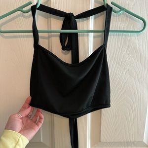 Cropped tie tank top
